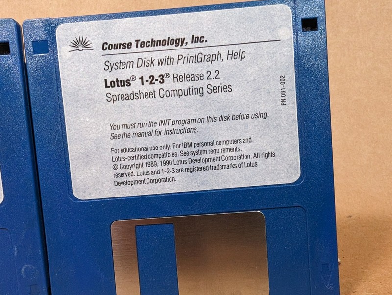 Vintage Lotus 123 DOS Release 2.2 Floppy Disk Set gallery