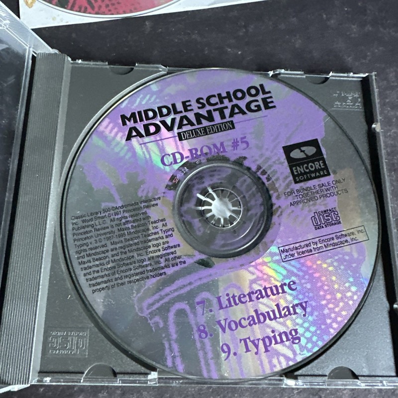 Middle School Advantage Deluxe Edition CD-ROM Lot 6 Encore Educational PC #M21 gallery