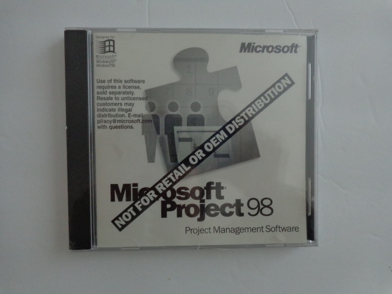 Microsoft Project 98 Project Management Software CD with Key