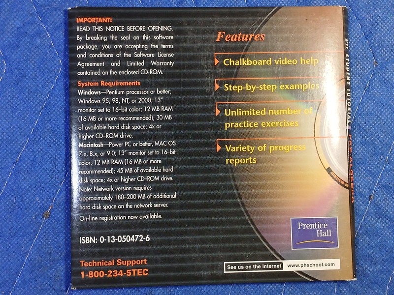 Pre-Algebra Student Tutorial (PC, CD-ROM, 2001, Prentice Hall) Mac/Win 95 98 NT gallery