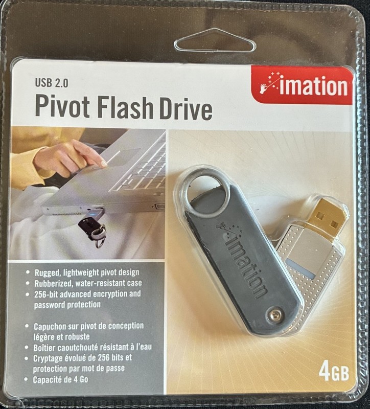 IMATION SWIVEL Pivot DRIVE 4GB USB-2.0 See Photos Model & Type.New Sealed Sealed