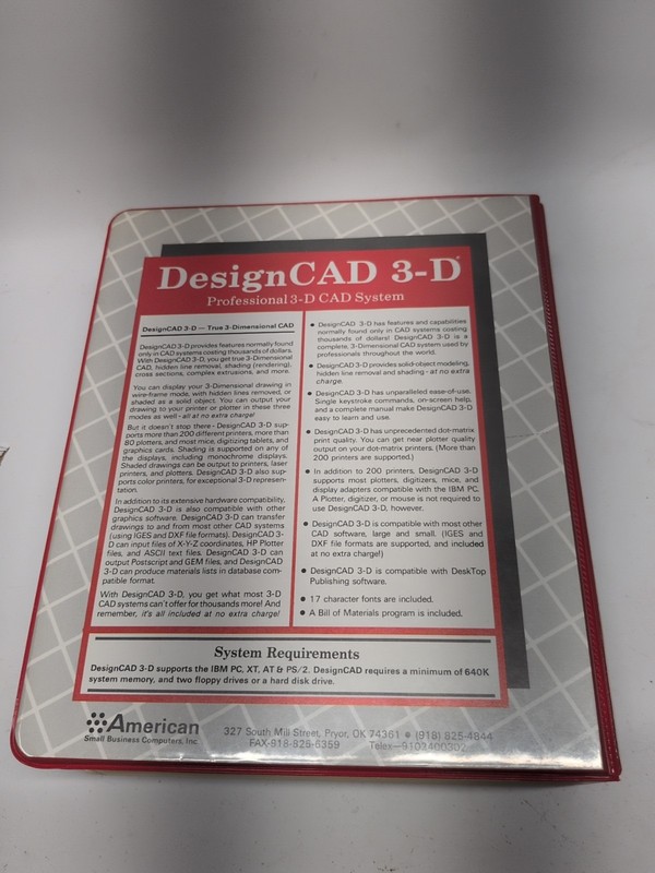 Design CAD 3-D system software floppy disk IBM gallery