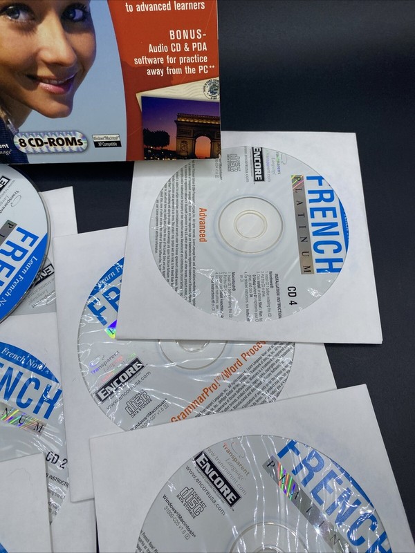 Transparent Language Learn French Now! French Platinum 8 CD-ROMs Preowned gallery
