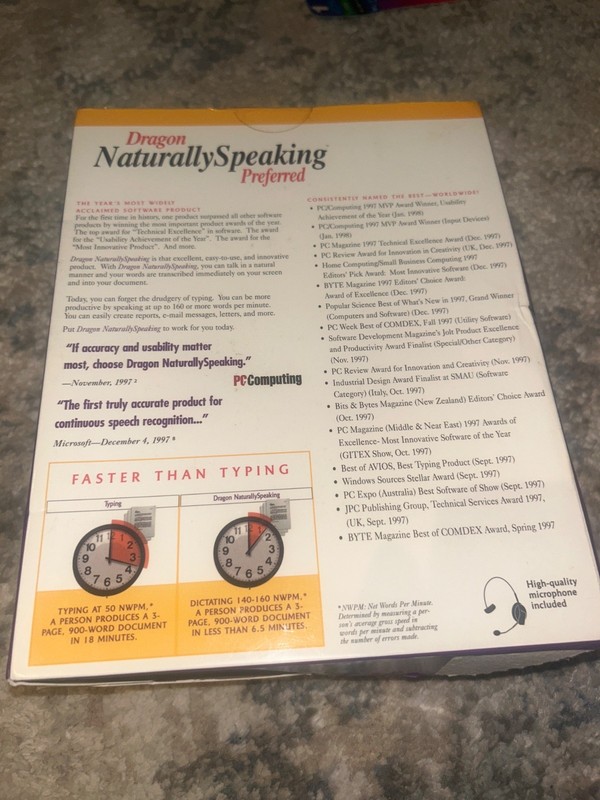 New sealed Dragon Naturally Speaking Preferred Version 2.02 Software gallery