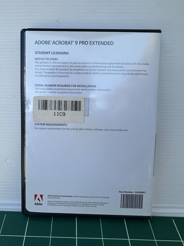 Adobe Acrobat 9 Pro Extended Student Licensing w/ Code & Serial Number - WINDOWS gallery
