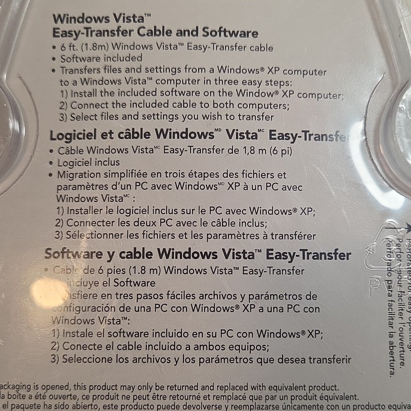 Dynex Vista Easy-Transfer Cable & CD 6 ft for Vista/XP Multilingual DX-C113231 gallery