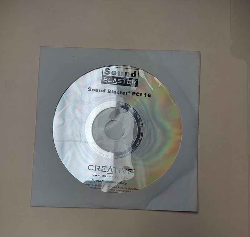 VINTAGE Creative Sound Blaster PCI 16 OEM Software on CD gallery