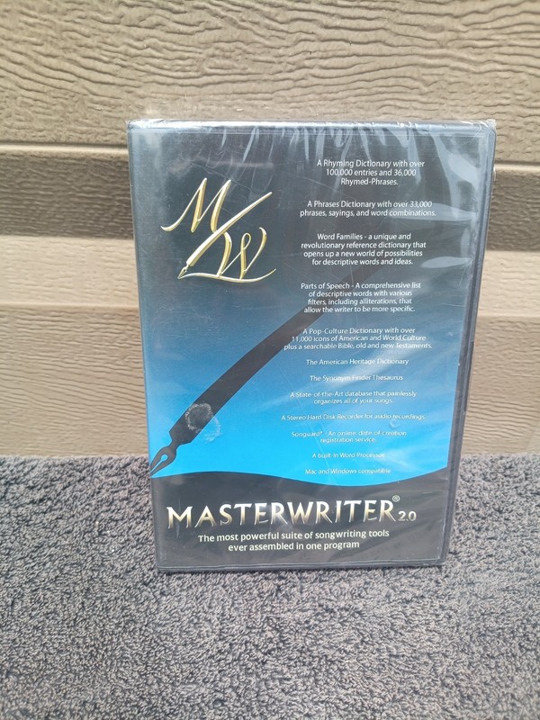 Sealed Masterwriter 2.0 Writing Tools for Songwriter by Songuard PC Fst Ship