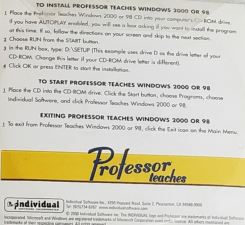 Professor Teaches Windows 2000 & Windows 98 PC gallery