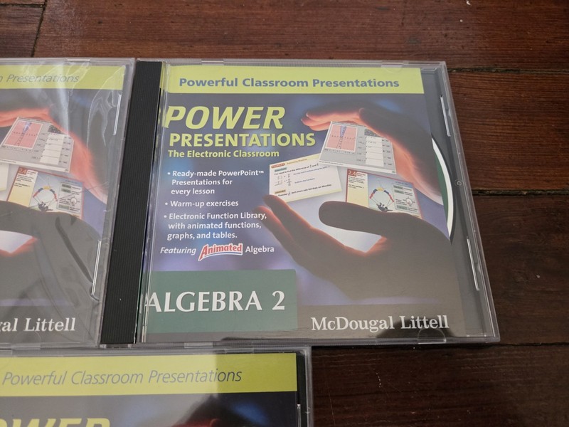 Power Presentations - Mcdougal Littel PC Cd-rom Lot (3), Algebra 1, 2 & Geometry gallery
