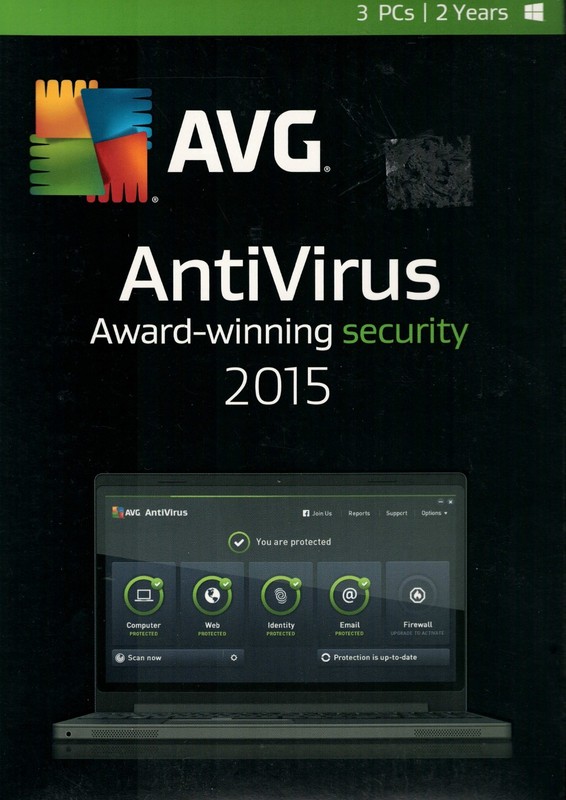 AVG Antivirus 2015 | 3 PC & 2 Year Protection | Product Key Card