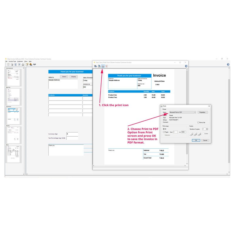 Shaz Invoice Software Business System Billing Generator Maker Creator AT SOFT01 gallery
