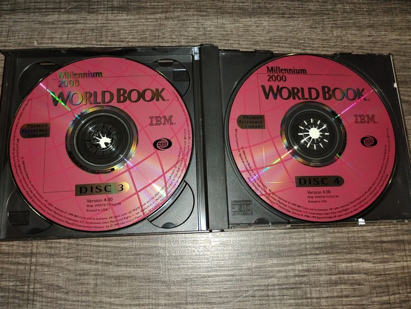 World Book Millennium 2000 Premier Reference Library PC CD-ROM IBM 4-disc Set gallery