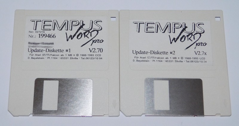 Tempus Word Pro V2.70 2.7 Update Atari ST 720kB Floppy Disk 3.5″ DD Floppy Disk