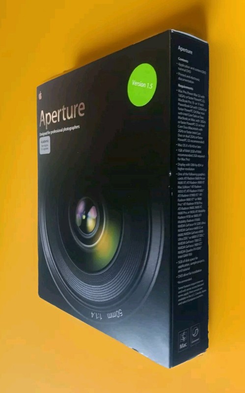 Apple Aperture Version 1.5 Academic Software MA716Z/A 2006 NIB gallery