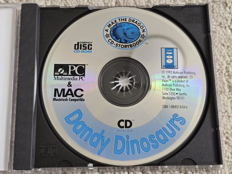 Dandy Dinosaurs Max The Dragon CD-Storybook 1993 PC Computer Program Software gallery
