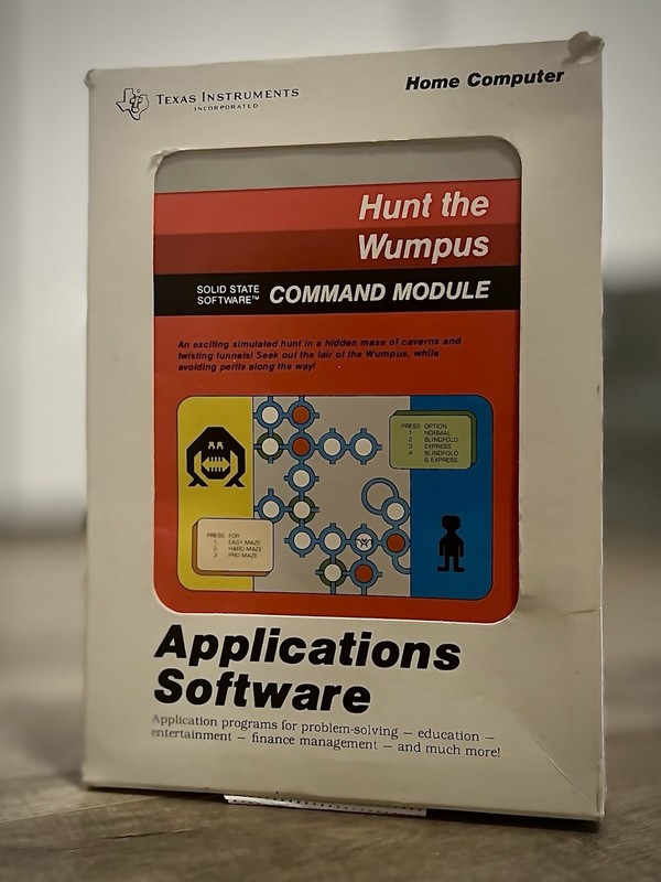 Rare Hunt the Wumpus TI 99/4a Texas Instruments Retro Video Game Command Module