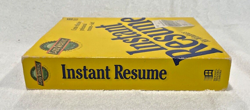Easy Working Instant Resume For Windows 3 1/2 Floppy Vintage Original Box Book gallery