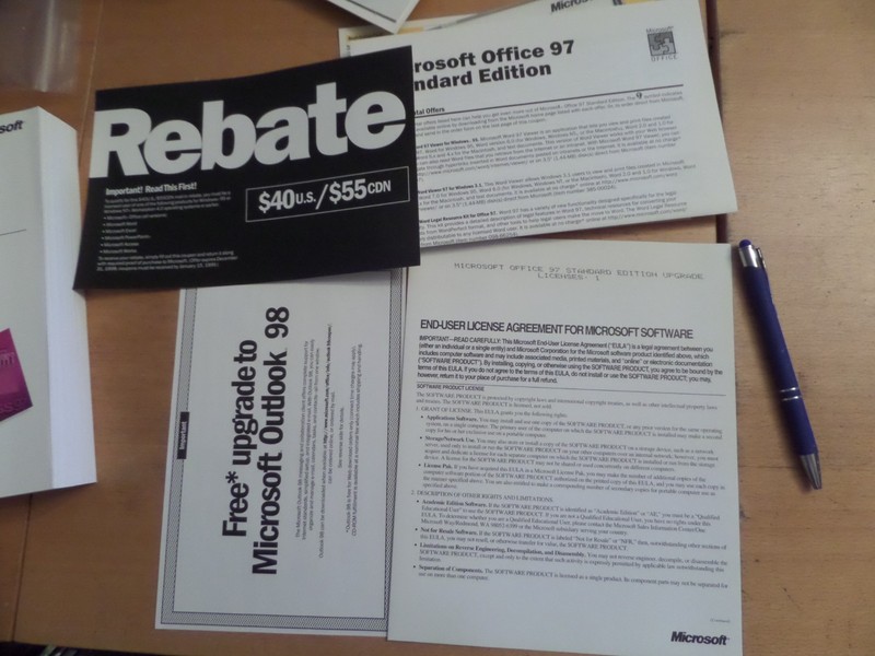 Microsoft Office 97 Professional Edition Upgrade Big Box + Manual & product key gallery