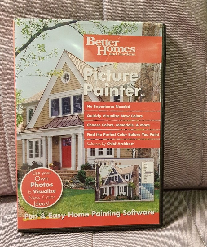PICTURE PAINTER Better Homes and Gardens, Home Painting Software, PC CD-ROM