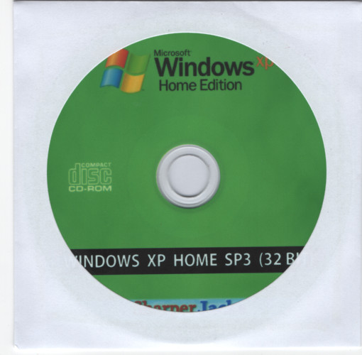 Microsoft Windows XP Home SP3 32-Bit Backup CD-ROM