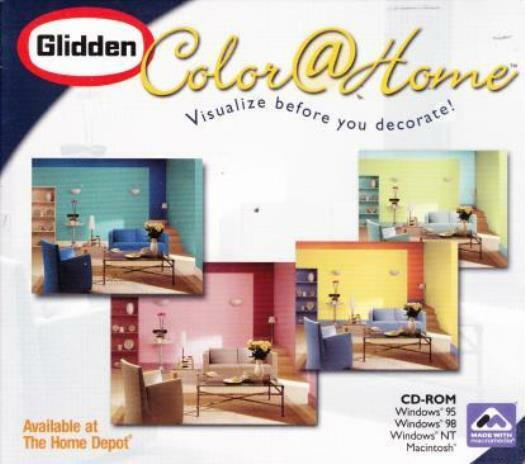 Glidden Color @ Home PC MAC CD see different shade paint combinations visualize
