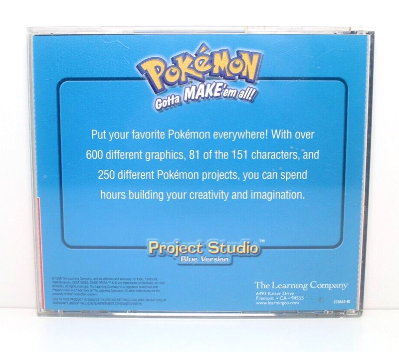 Pokemon Gotta Make 'em All! Project Studio - Blue Version PC Software (1999) gallery