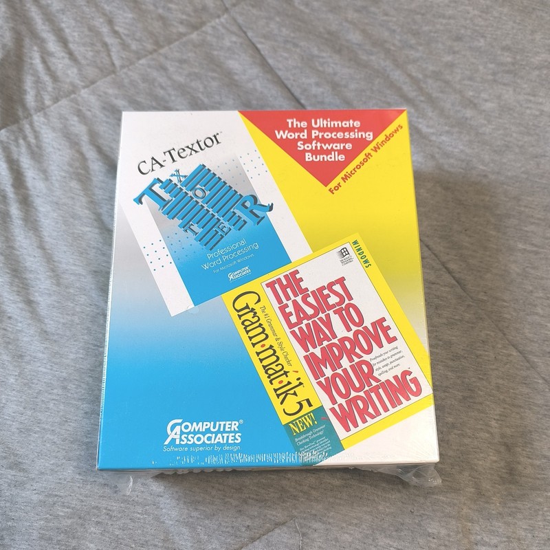 Vintage word processing software - CA-TEXTOR and GRAMMATIK 5 - sealed - Windows