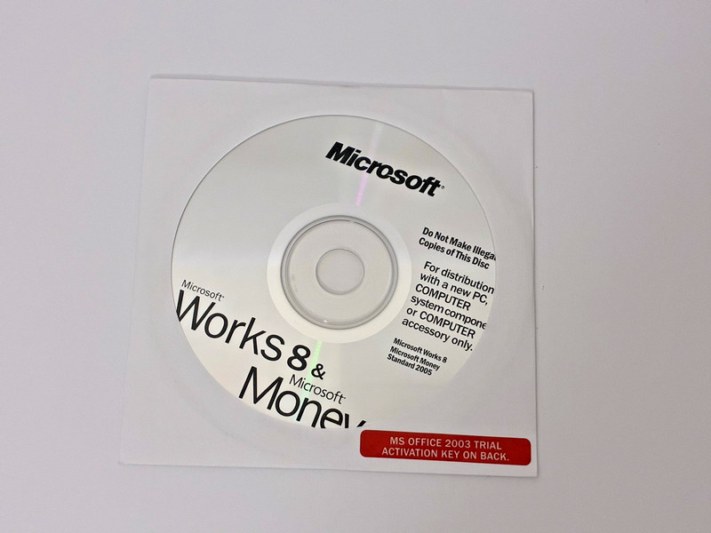 2005 Microsoft Works 8 w/ MS Money Standard-Bonus Office 2003 Trial-NEW SEALED!!