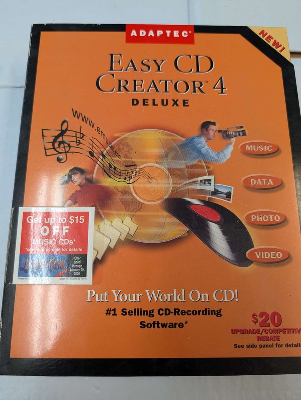 Adaptec Easy CD Creator 4 Deluxe Music Data Photo Video Software