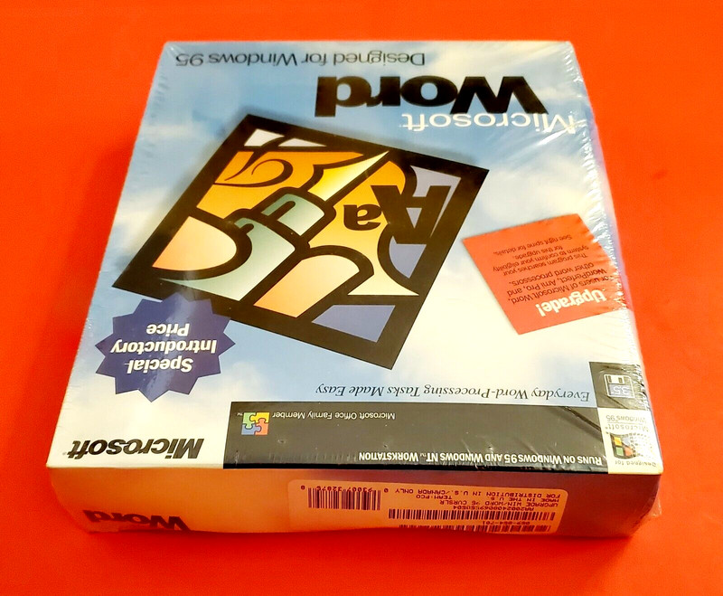 Microsoft MS Word for Windows 95 & NT Upgrade 3.5" Floppy Disks Factory Sealed! gallery