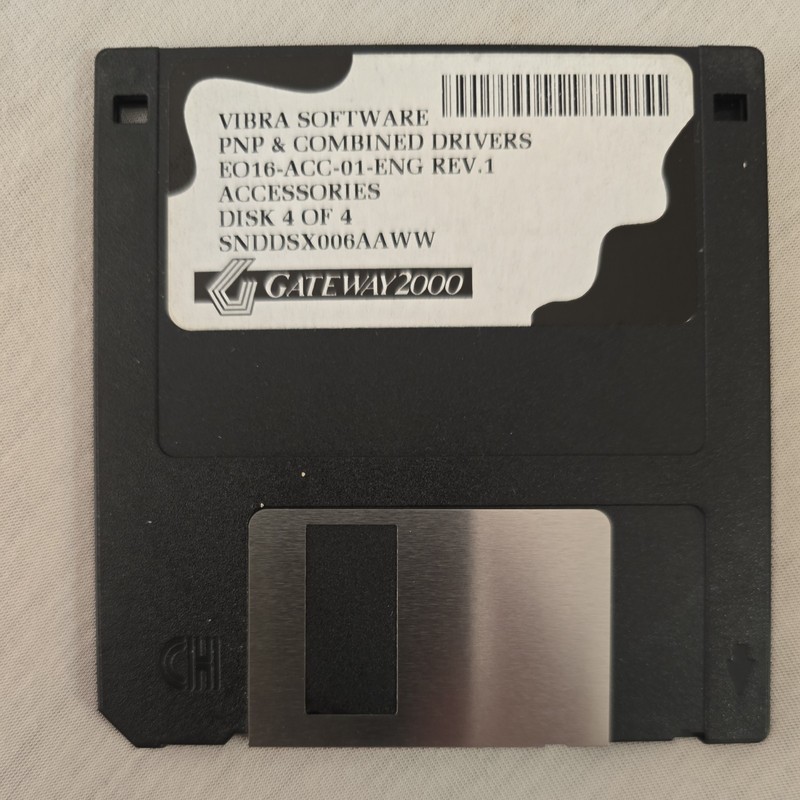 Gateway 2000 Vibra Software PNP & Combined Drivers 4/4 & TTX USB Floppy Disk gallery