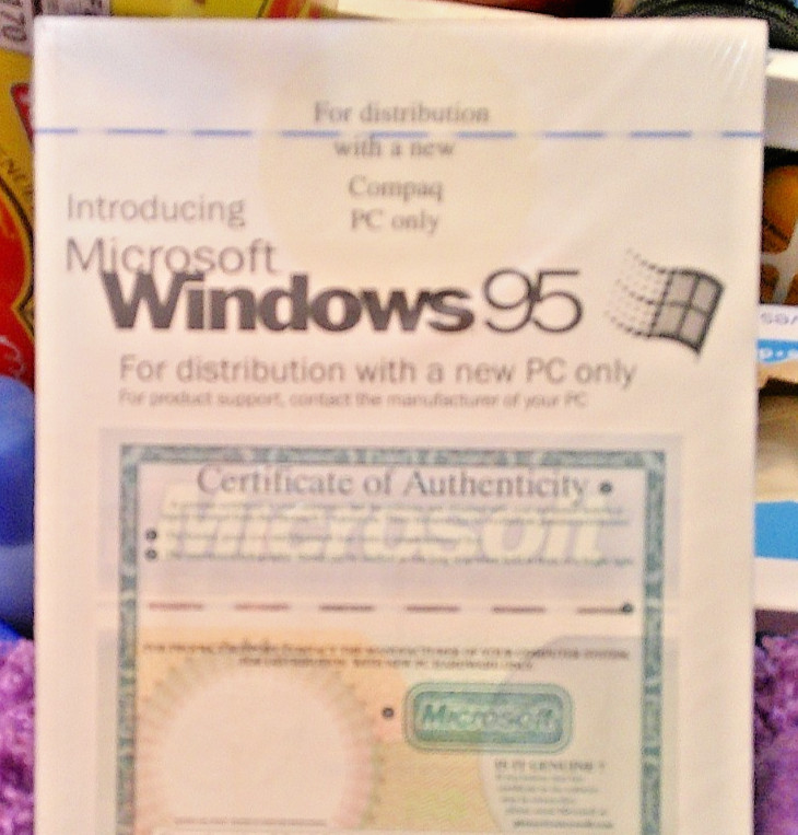 Factory Sealed Windows 95 CD-ROM English with Certificate of Authenticity gallery