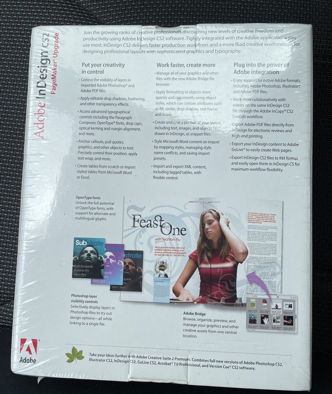 CS2 Adobe InDesign for Macintosh Professional Pagemaker Upgrade New & Sealed gallery