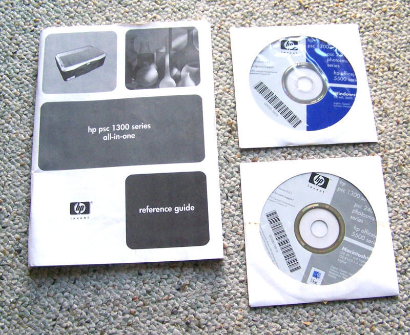 hp psc 1300 2400 photosmart series officejet REFERENCE BOOK & SOFTWARE DISCS