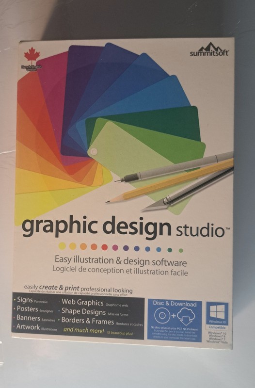 “Graphic Design Studio” Easy illustration Design Software Frnch/Engl Summitsoft