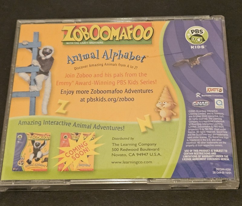 Zoboomafoo Animal Alphabet Windows & Macintosh Ages 3-6+ gallery