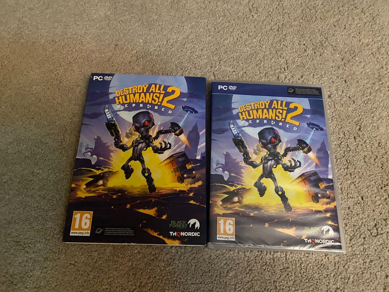 DESTROY ALL HUMAMS! 2 REPR BED DVD ROM NEW WITH SLIPCOVER