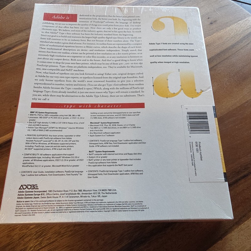 Helvetica Extended 3 Adobe Type Library Font MAC - Vintage Sealed Box 184 gallery