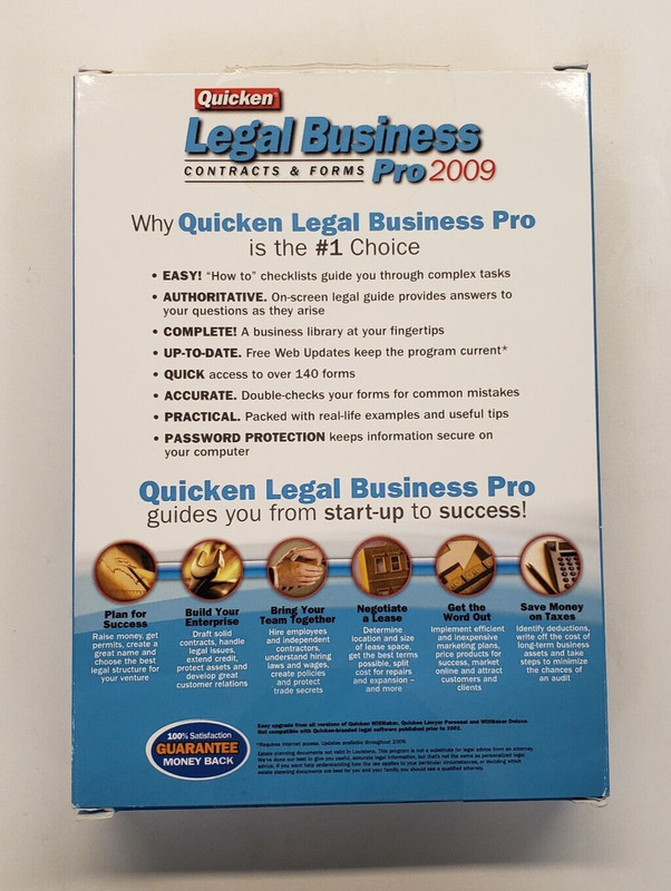 Quicken Legal Business Pro 2009 for Windows 7 CDs plus Companion Book gallery