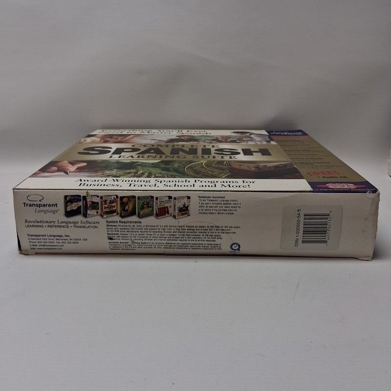 COMPLETE SPANISH LEARNING SUITE Windows 95 98 Vintage PC Software Big Box gallery