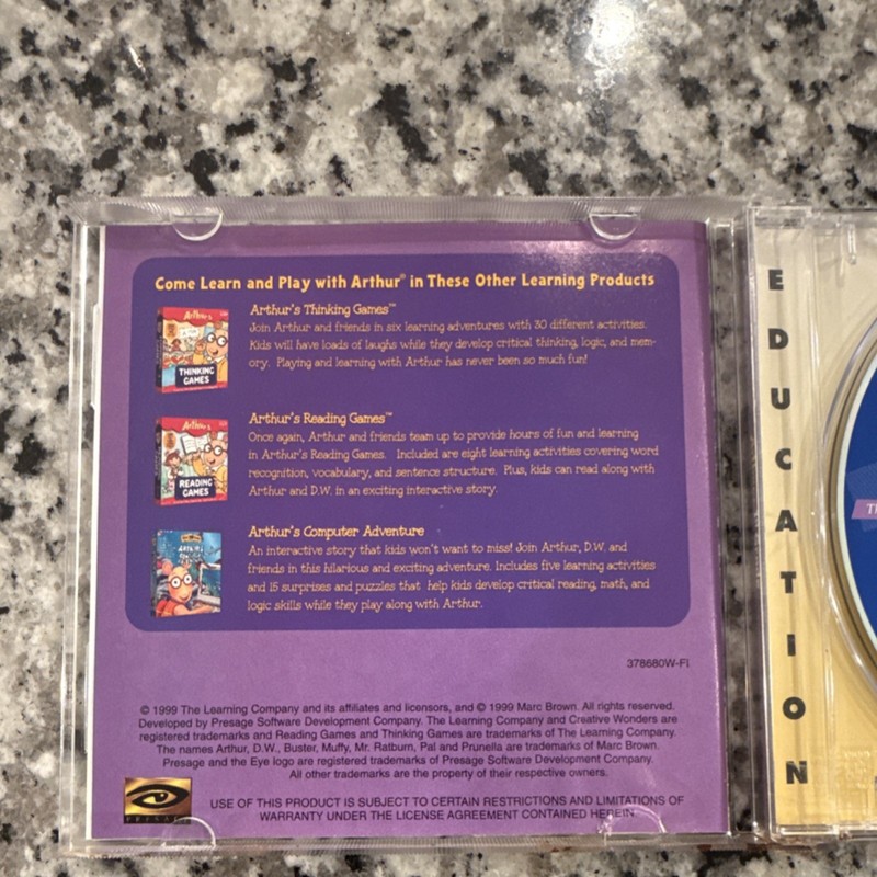 Creative Wonders The Learning Company Arthur's 1st Grade Bionic Bunny CD Window… gallery