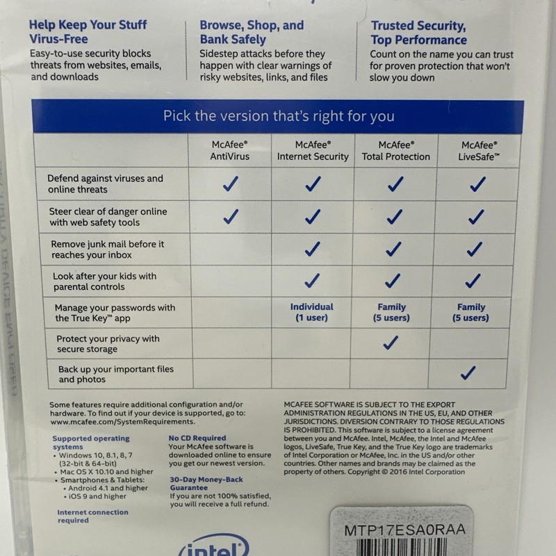 MCAFEE TOTAL PROTECTION 10 DEVICE ANTIVIRUS INTERNET SECURITY Windows IOS Phone! gallery