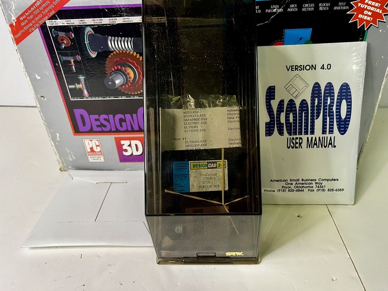 Vintage MS-Dos Floppy Disc DesignCAD 3D & 2D 1991 Software IBM PC RARE Sealed gallery
