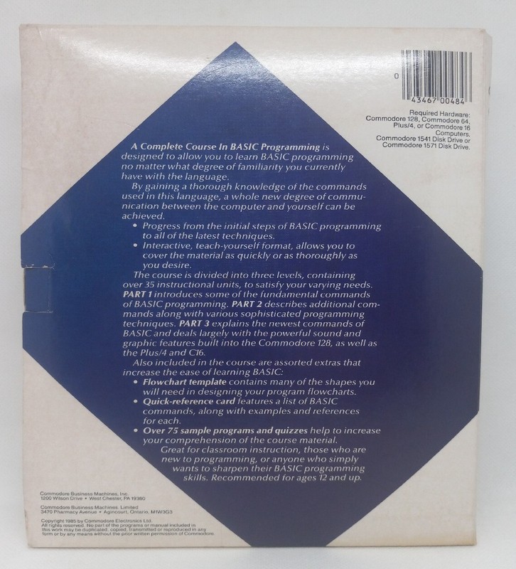 Commodore 64/128 Complete Course In Basic Programming VTG 1985 Books & Software gallery