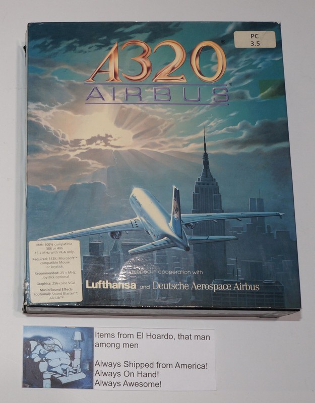 A320 Airbus Flight Simulator Lufthansa PC 3.5 Big Box Game Thalion US Edition