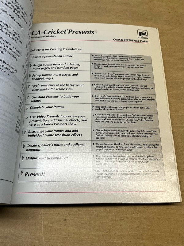 CA-Cricket Presents Users Guide for Microsoft Windows Computer Associates gallery