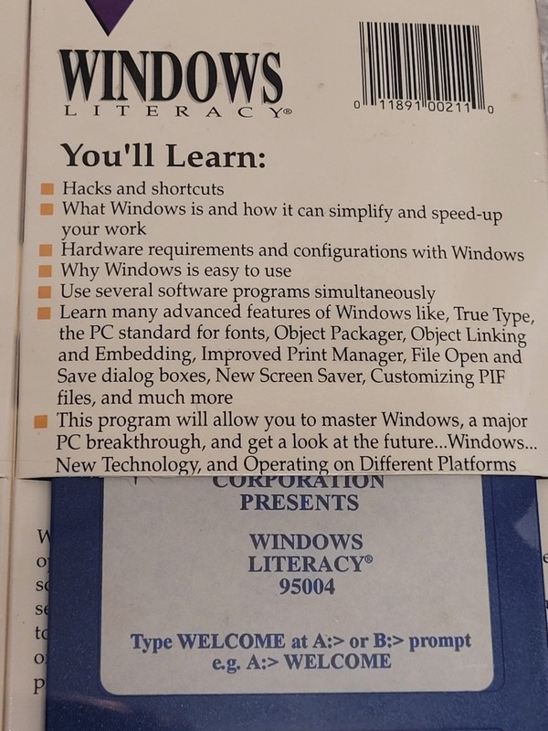 Windows Literacy And Mastering Windows For IBM VHS And Instructional Disc Sealed gallery