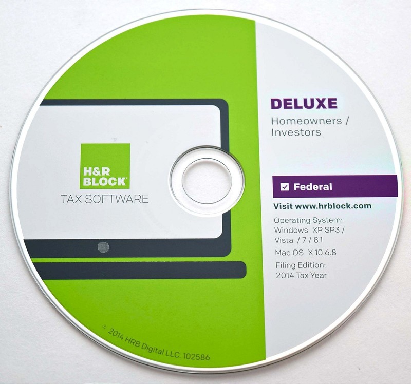 NEW H&R Block 2014 DELUXE Homeowner/Investor Tax Software taxes FEDERAL ONLY CD gallery
