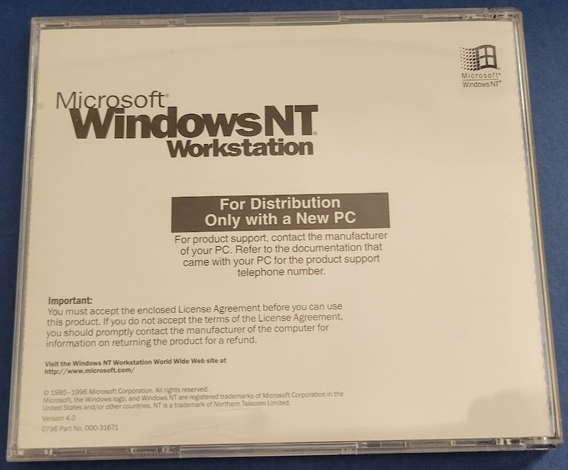 Windows NT 4.0 Workstation Operating System w/Product Activation Key COA OEM gallery